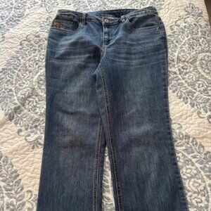 Christopher & Banks embroidered jeans, size 8